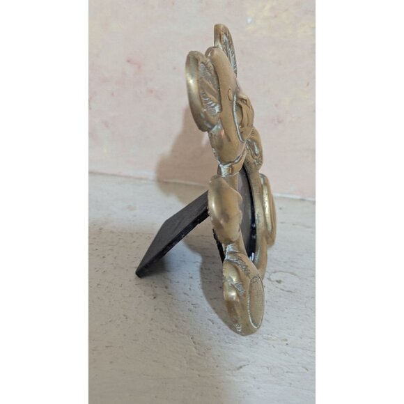 Vintage Brass Teddy Bear Picture Frame With Stand - Picture 2 of 7